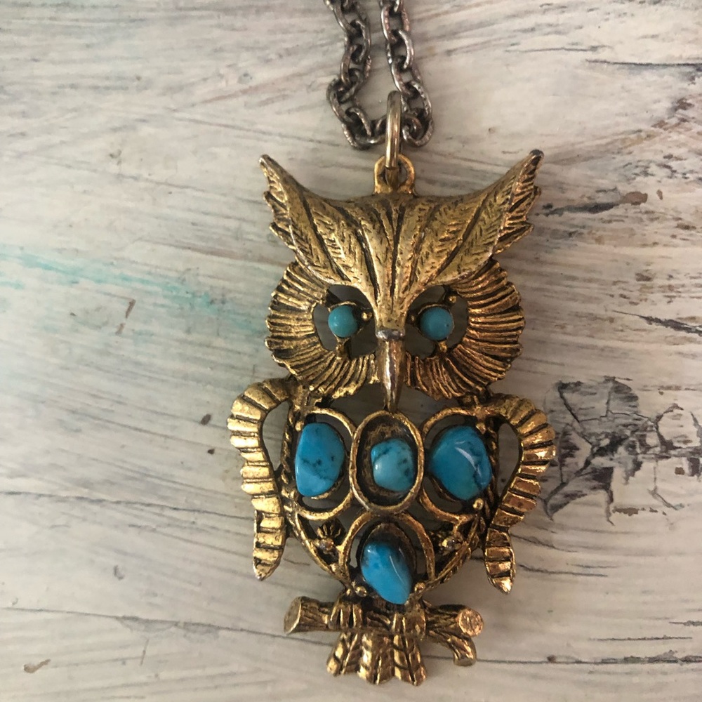 Owl long necklace